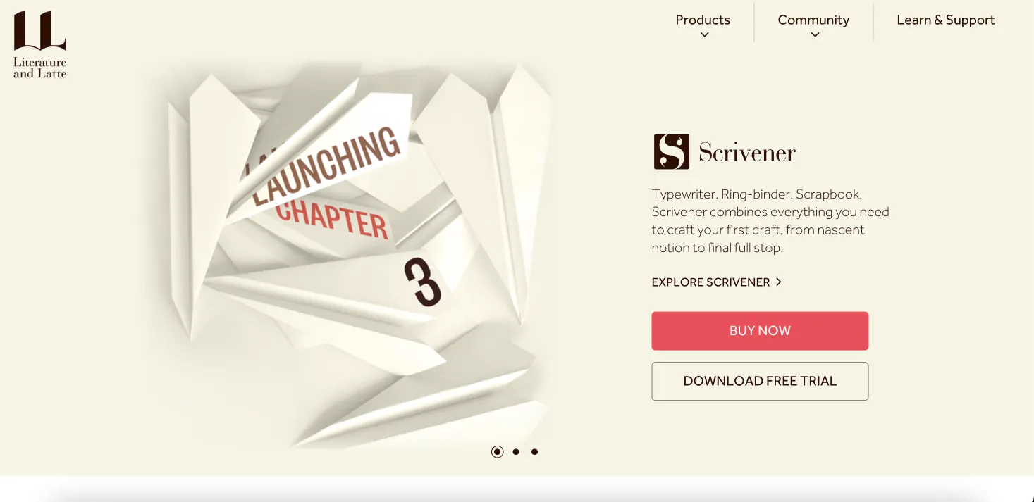 scrivener homepage