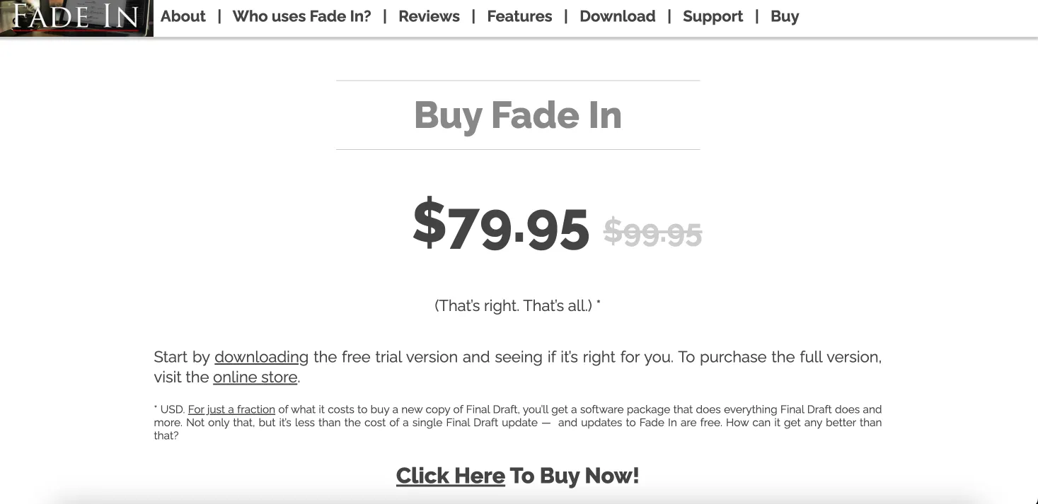 fade in pricing page