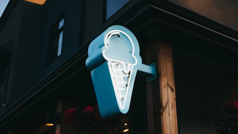 ice cream shop sign